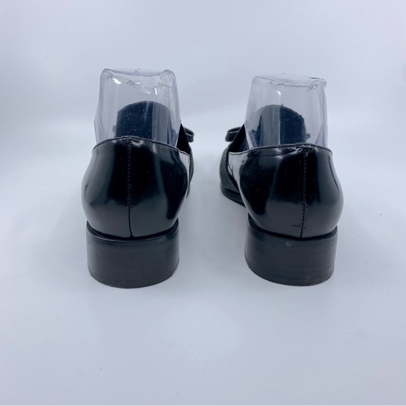 Jeffrey Campbell x Anthropologie Beauvil Glitter Bow Loafers Color Black 7 - Picture 3 of 11